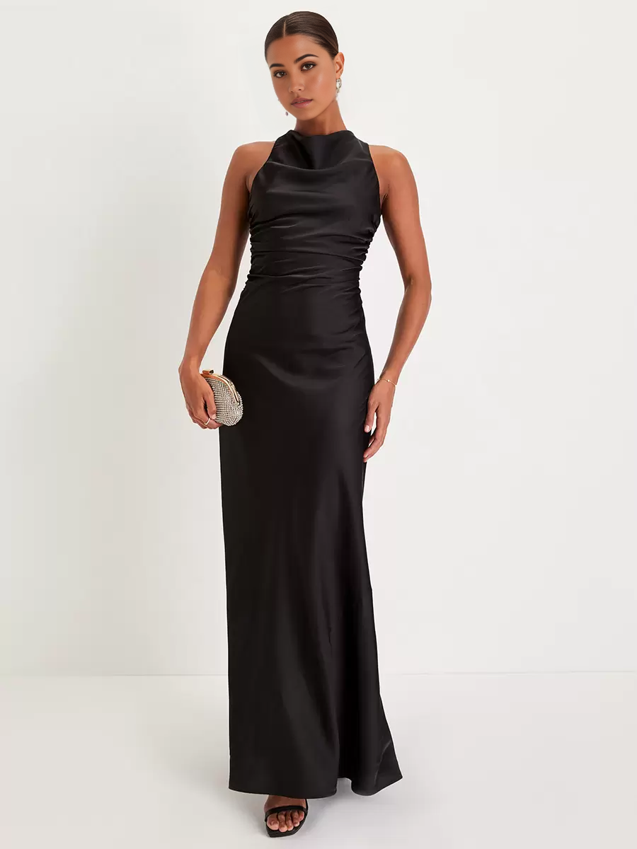 Mermaid Neckline Crossover Back formal dresses evening gown Prom Dresses Bridesmaid Dresses