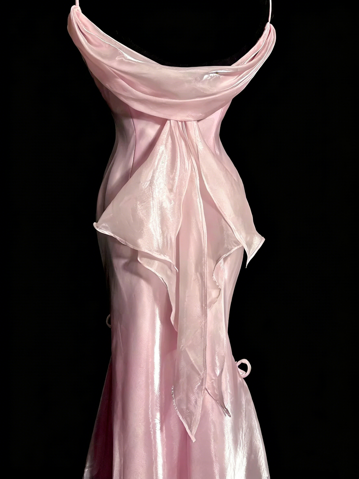 Sweet Prom Dress Light Pink Spaghetti Straps Mermaid Formal Dress Evening Dresses Birthday Party Dress HZ0319