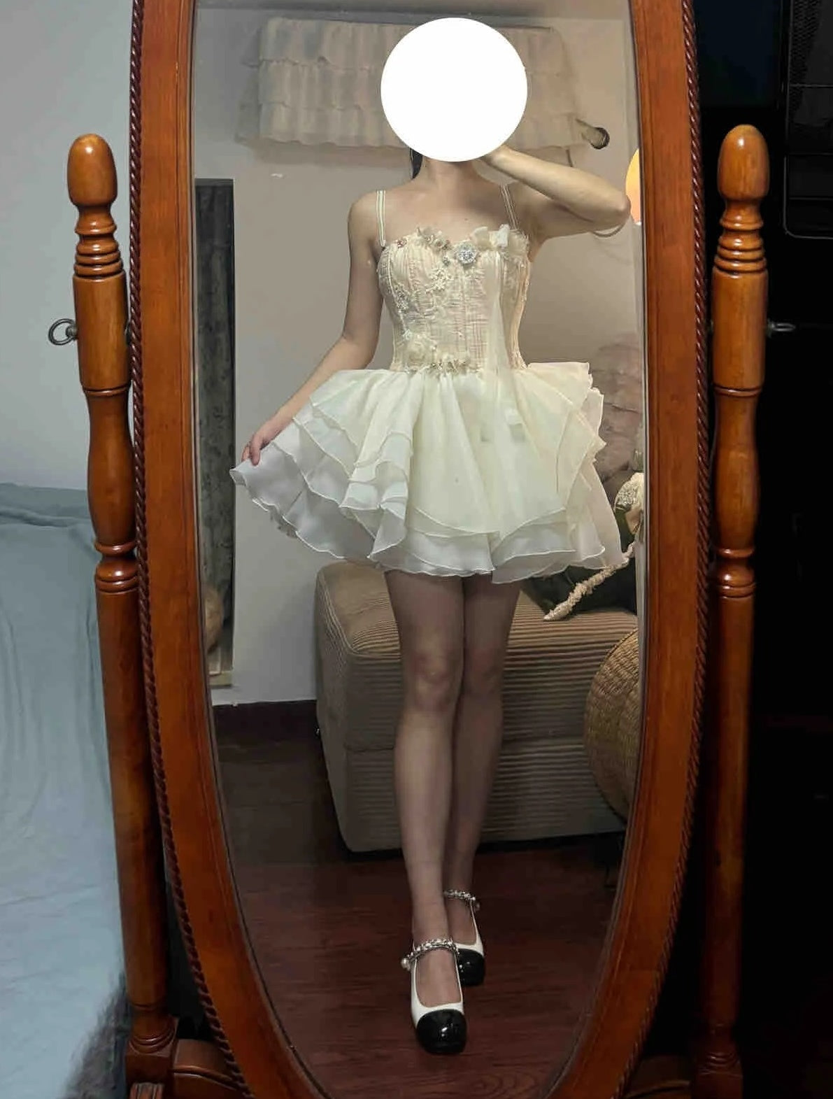 Chic Homecoming Dress Spaghetti Straps Tulle Short Prom Dress Back to School Outfits Birthday Party Dress HZ0319