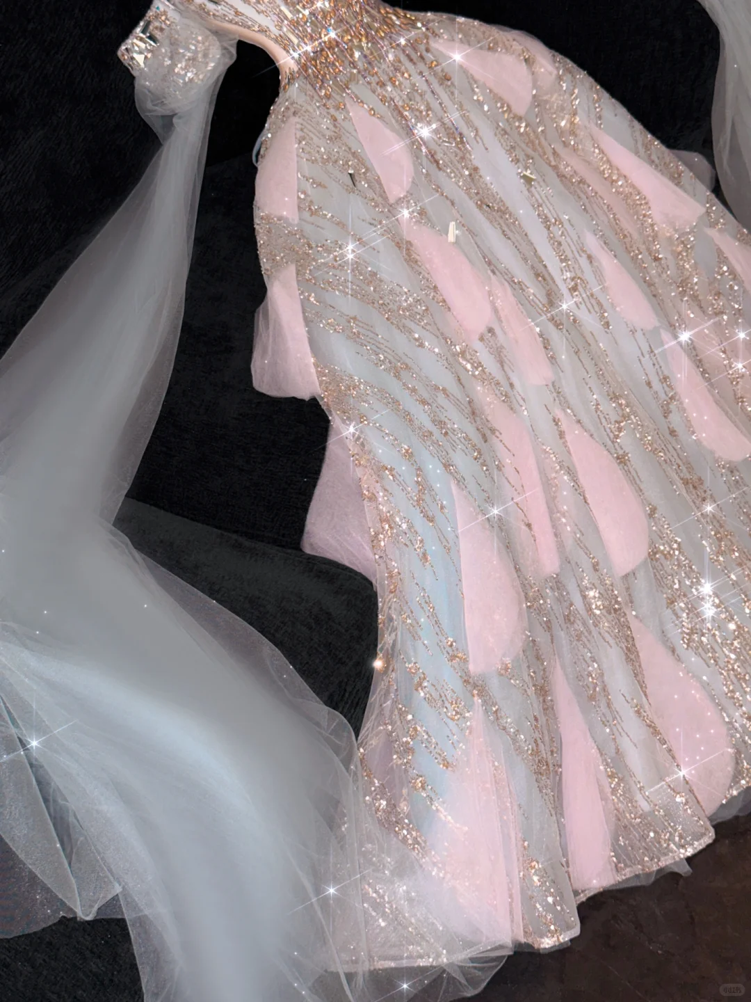 Gorgeous Shiny Pink Beaded Sequined Design A-Line Prom Dress Evening Dress Ball Gown HZ1024