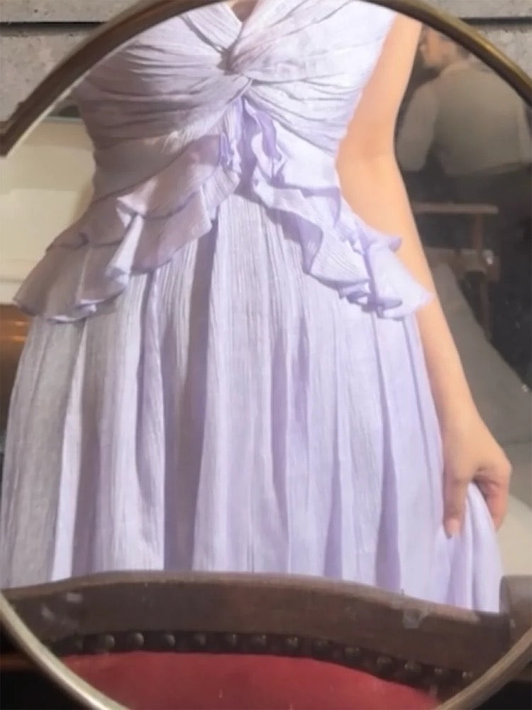 Pretty A Line Spaghetti Straps Lilac Long Prom Dresses Simple Evening Dress HZ1024