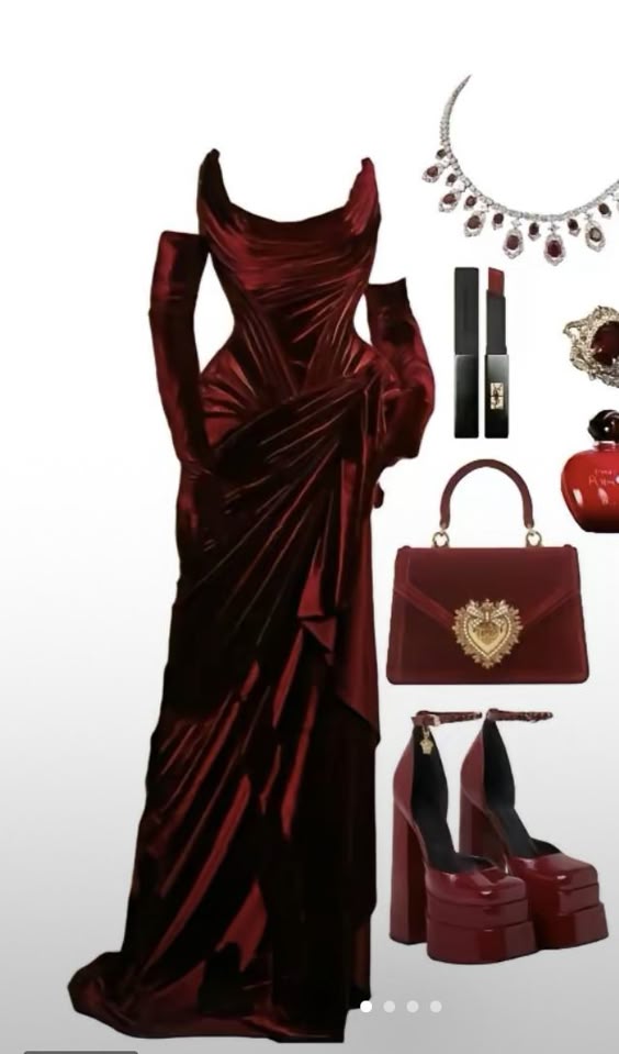 Elegant Mermaid Strapless Burgundy Satin Ruffles Slit Prom Dresses Evening Dress HZ1024