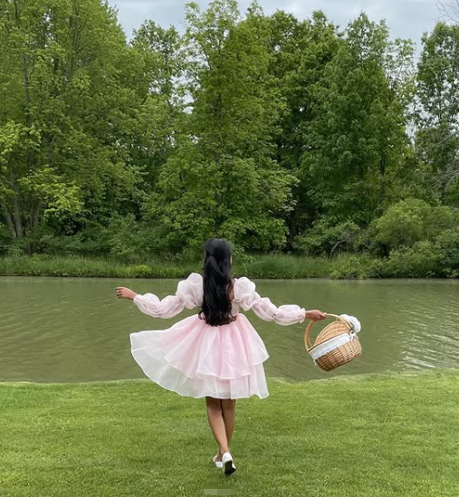 Retro Style Pink A-line Puffy Homecoming Dress,Pink Birthday Party Dress cc1341