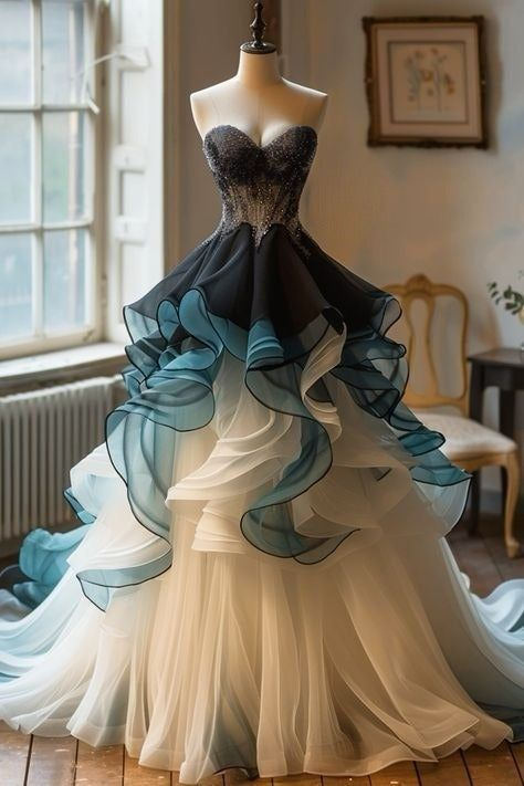 Uniques Strapless Tulle Beaded Party Dress,A Line Prom Evening Dress cc2807