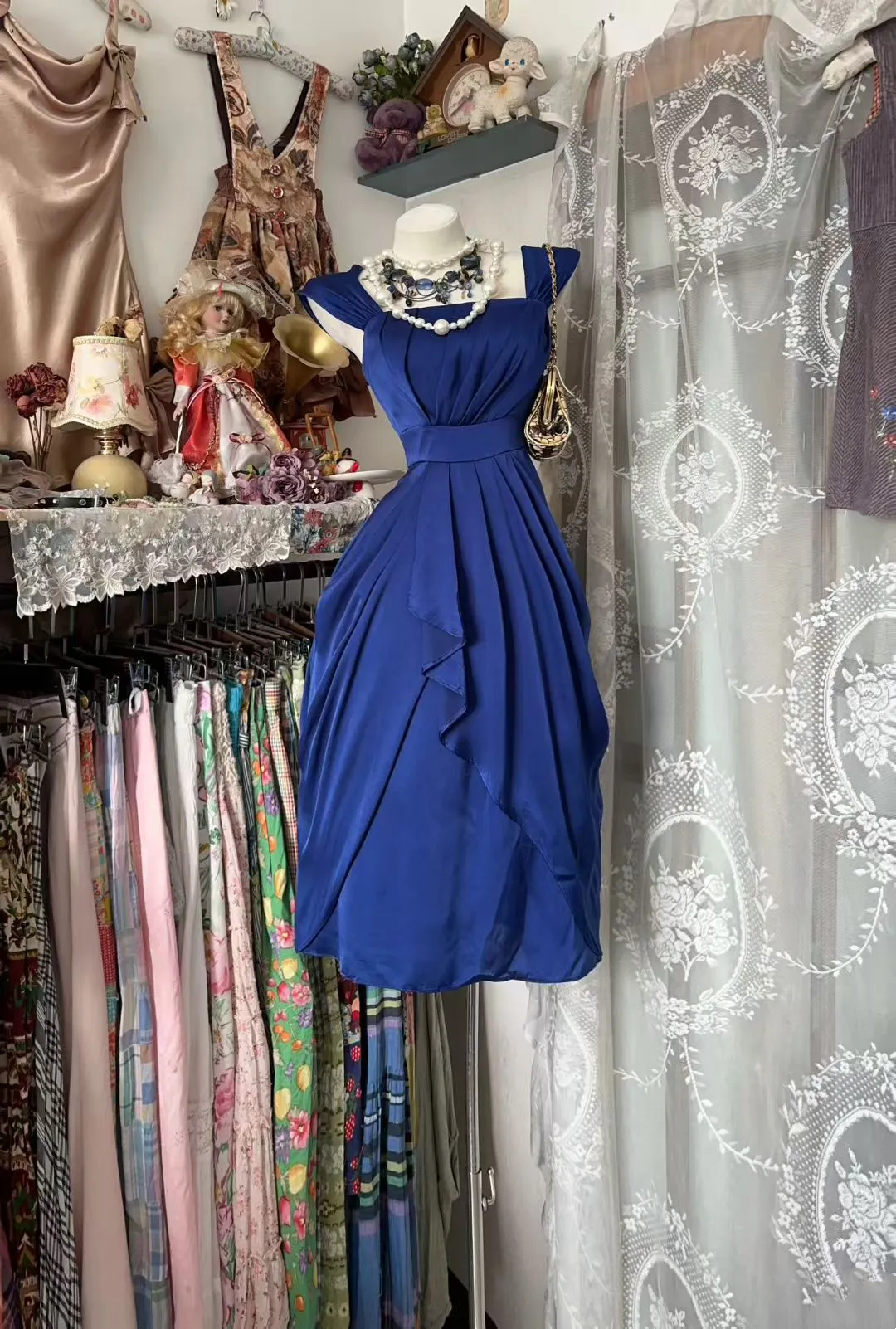 Simple Chiffon Midi Prom Dress Homecoming Dresses