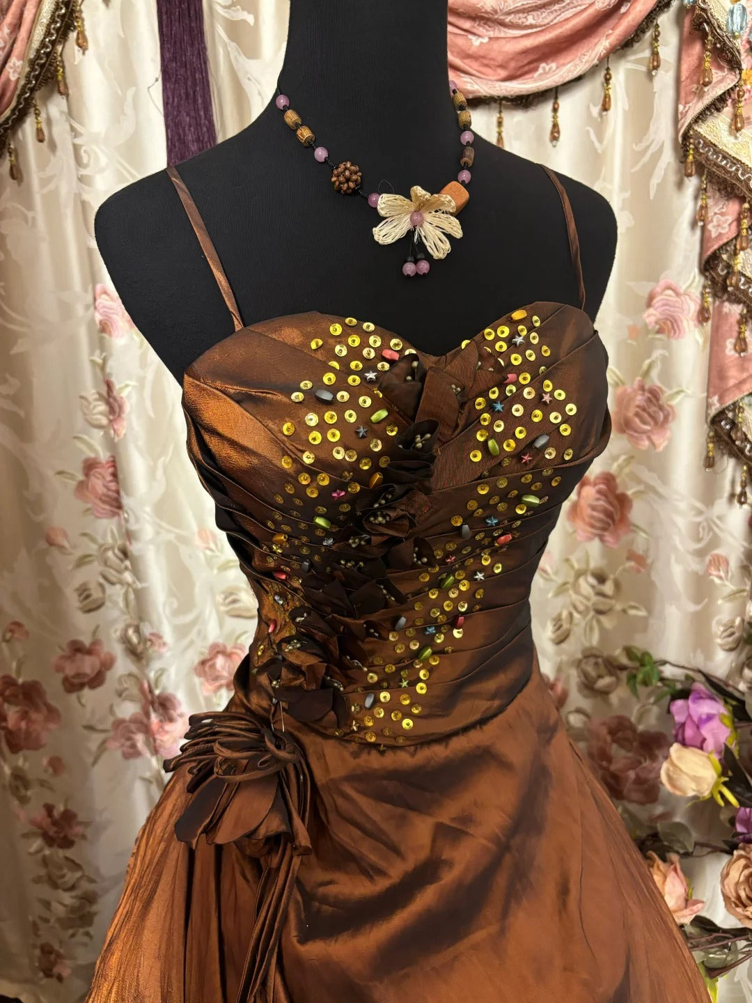 Beauty Prom Dress Spaghetti Straps Pleated Sequins Ball Gown Evening Dress Birthday Dress Quinceanera Dress HZ0319