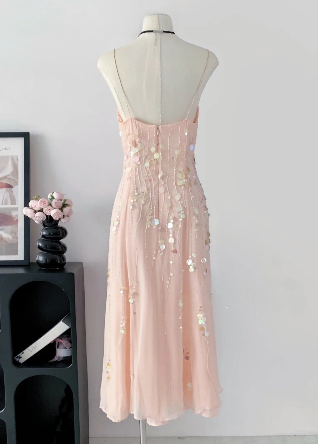 Sweet Prom Dress Spaghetti Straps Beading Sequins Prom Gown Party Dresses Dancing Dress HZ0319