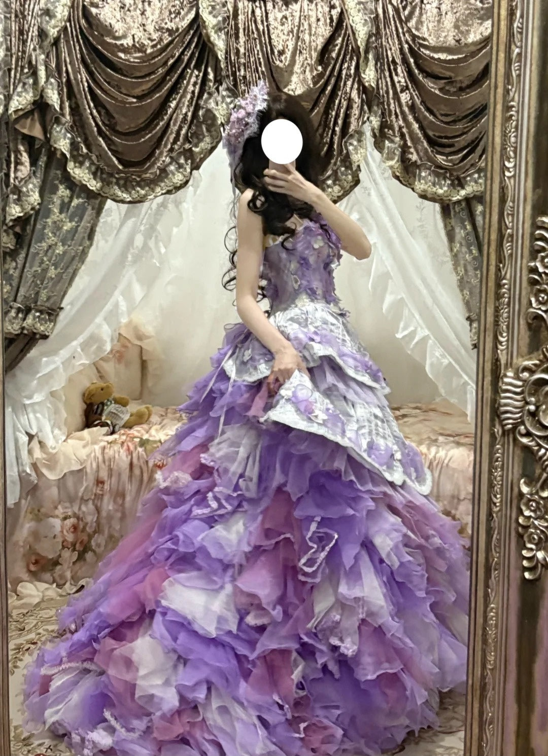New Arrival Prom Dress Strapless Tulle Tiered Evening Dress Birthday Party Outfits Ball Gown HZ0319