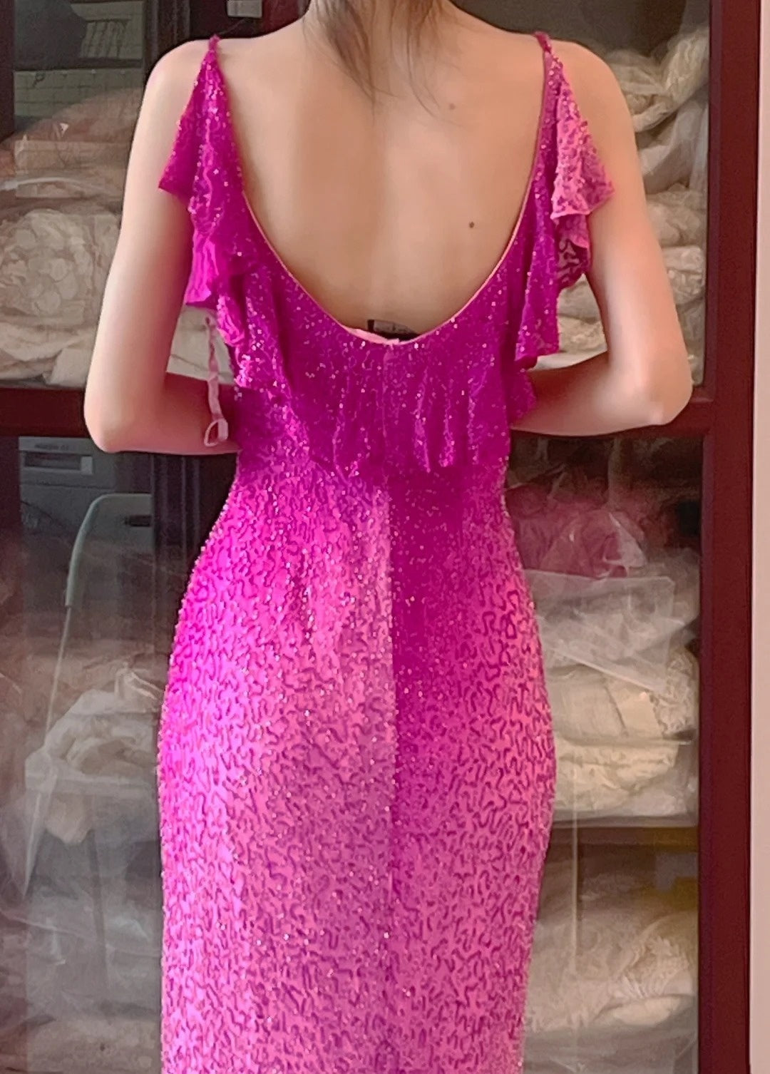 New Design Prom Dress Spaghetti Straps Evening Dress Gala Dress Birthday Party Dress HZ0319