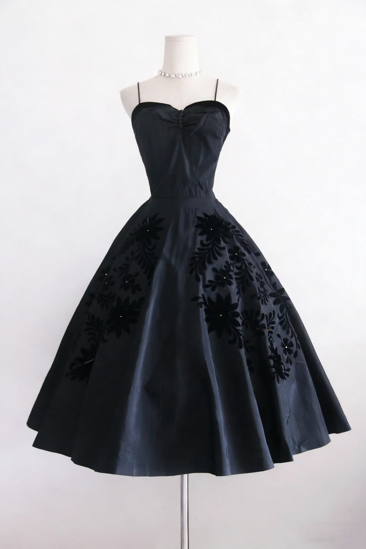 New Design Prom Dress Black Spaghetti Straps Evening Dress Gala Dress Formal Dress HZ0319