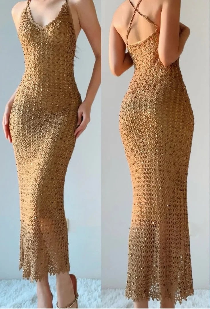 Shiny Prom Dress Spaghetti Straps Fit Birthday Party Dress Evening Dress Formal Dress HZ0319