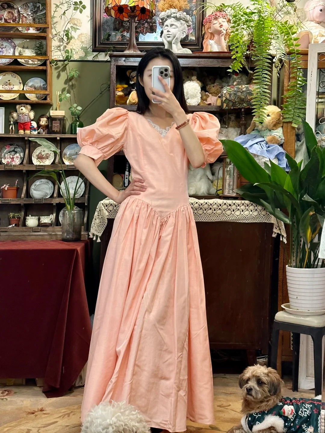 Sweet Prom Dress V-neck Pleated Birthday Party Dress Evening Dress Formal Dress HZ0319