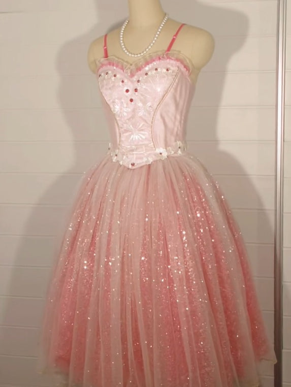Shiny Homecoming Dress Spaghetti Straps Pleated Tulle Prom Dress Birthday Party Outfits HZ0319