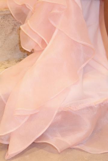 Sexy Pink Halter Neck Multi-Layer Ruffle High Slit Long Prom Dress Evening Dress cc5595