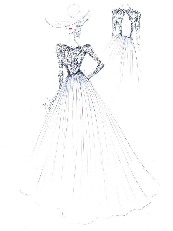 Jewel Neck Boho Wedding Dresses Long Sleeve A Line Chffion Beach Bridal Dress