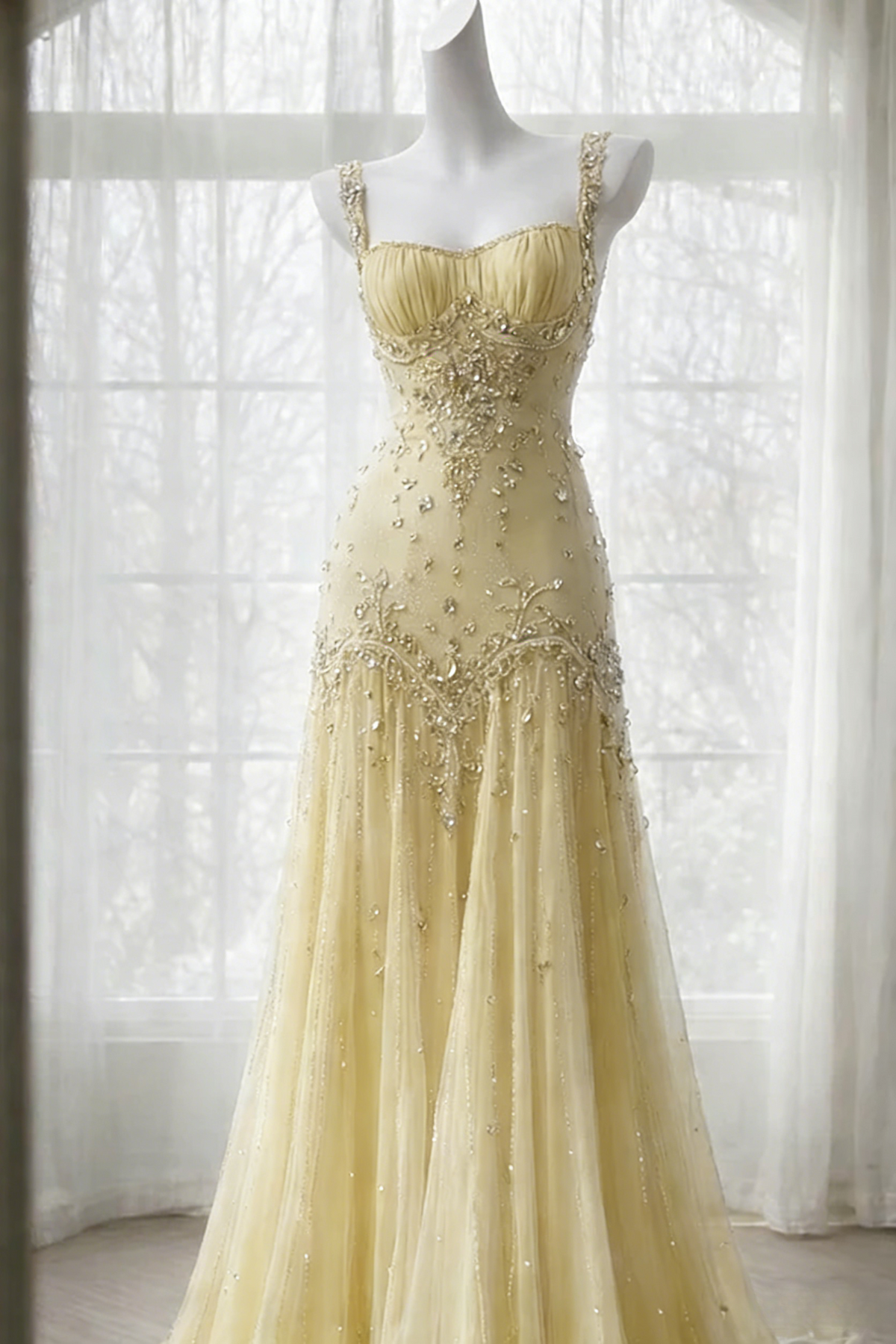 Classy Purple Prom Dress Beaded Tulle Straps Sheath Evening Dress Sleeveless Birthday Dress DP05231