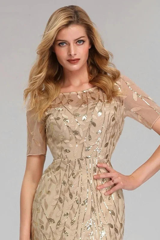 Gorgeous Sequins Mermaid Prom Dress Long Tulle Evening Gowns Online