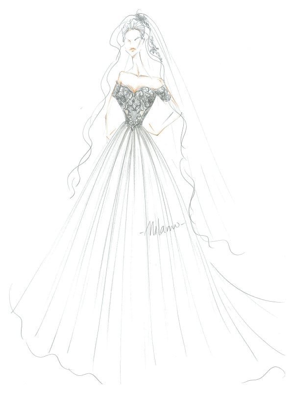 Simple Wedding Dress Tulle Off The Shoulder Short Sleeves Lace A Line Bridal Gowns