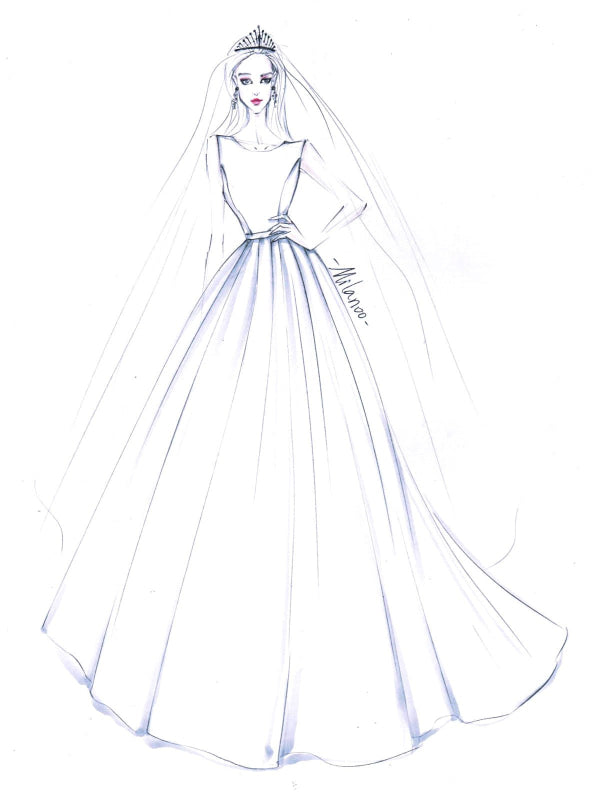 Vintage Wedding Dress A Line Bateau Neck Sleeveless Satin Bridal Dress
