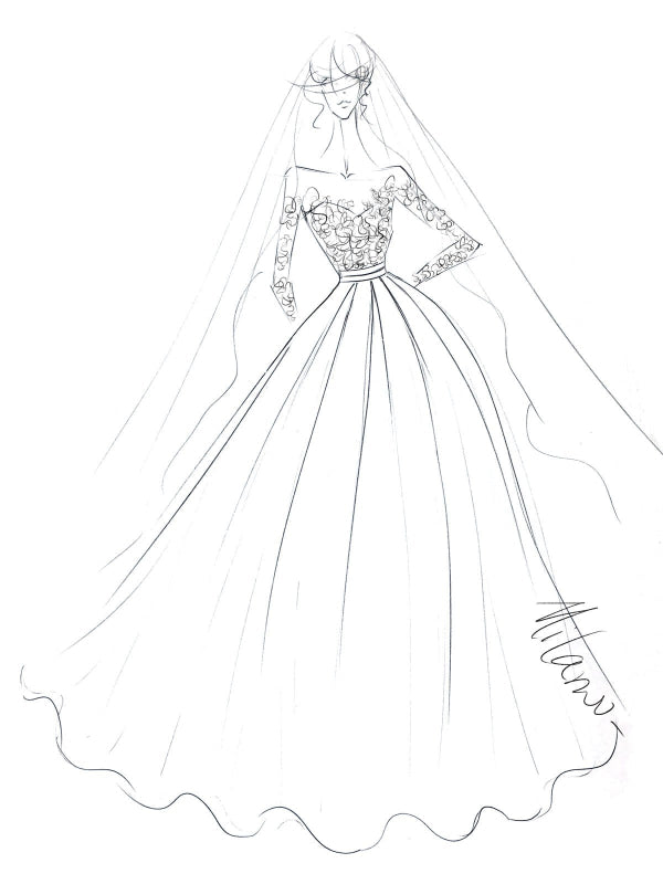 Jewel Neck Long Sleeves Wedding Dress Lace Satin Aline Bridal Dresses with Pockets