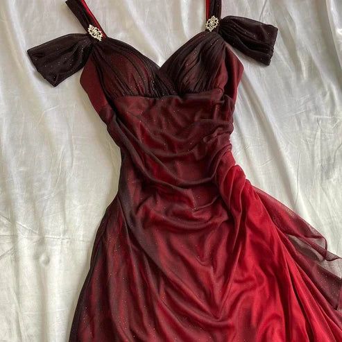 Vintage Shiny Beaded Chiffon Sheath Long Prom Dress Party Dress Evening Dress HZ1024