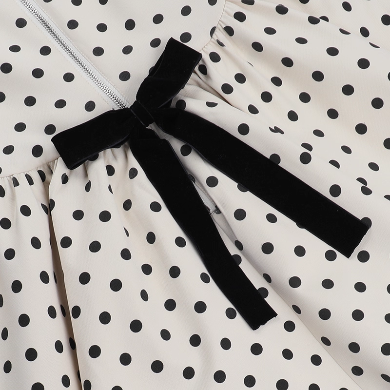 Vintage Dot Pattern Strapless A-Line Short Summer Dresses Party Dress Homecoming Dress HZ1024