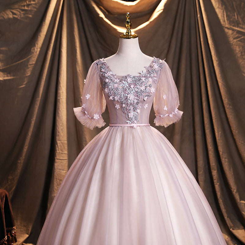 Cute lace long ball gown dress formal dress  10254
