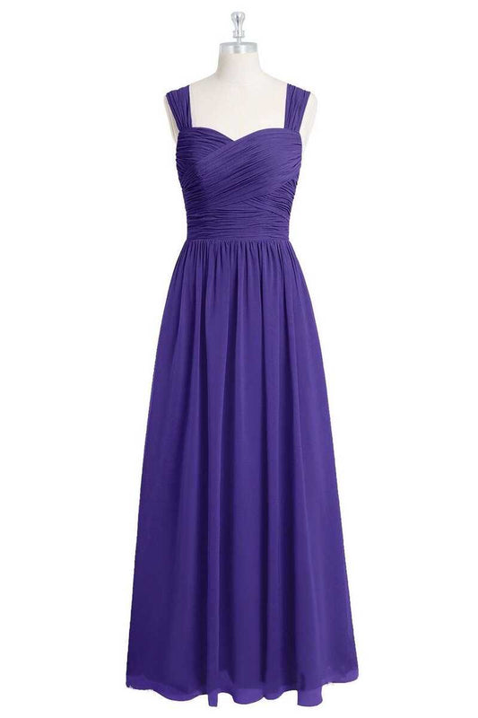 Regency Sweetheart Backless A-Line Long Bridesmaid Dress