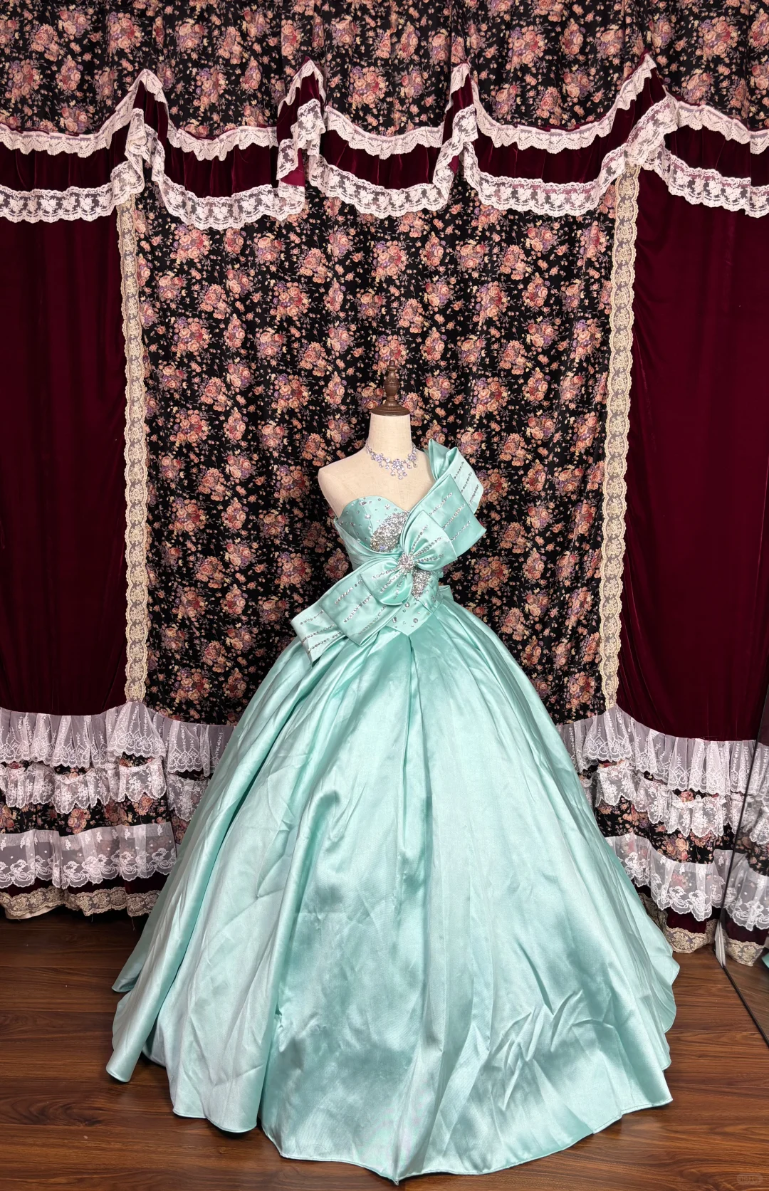Tiffany Blue One Shoulder A-Line Satin Evening Gowns Birthday Ball Gowns, HZ0319
