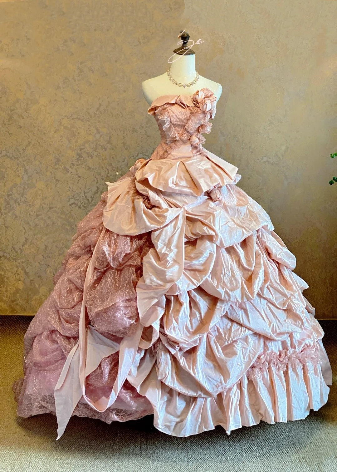 Pink long ball dress gh6917