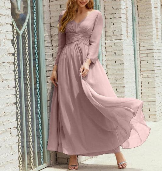 Bridesmaid Dress Chiffon Formal Party Dress Evening Dress