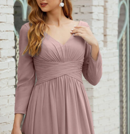 Bridesmaid Dress Chiffon Formal Party Dress Evening Dress