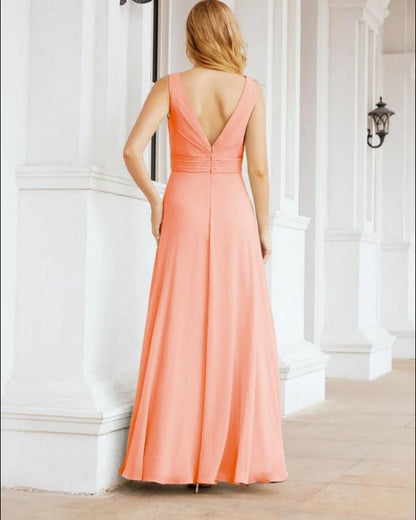 Bridesmaid Dresses for Wedding Ruffles Long Formal Prom Gowns