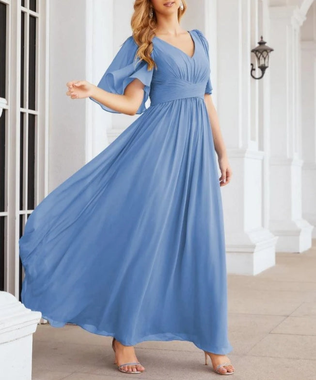 Numbersea Bridesmaid Dresses for Women Wedding Long Party Prom Dress