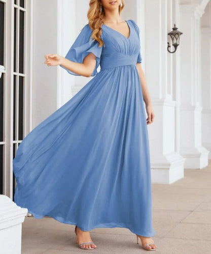 Numbersea Bridesmaid Dresses for Women Wedding Long Party Prom Dress