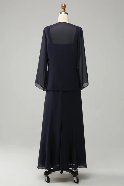 Two Piece Sparkly Beaded Mother of the Bride Dress