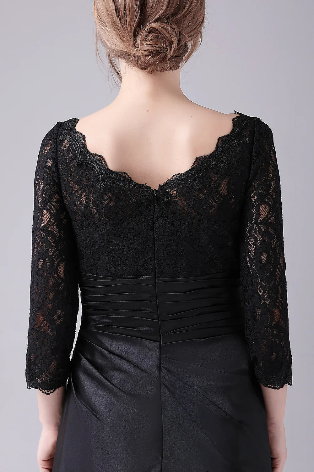 A-line Neck Long Sleeves Mother of the Bride Dress