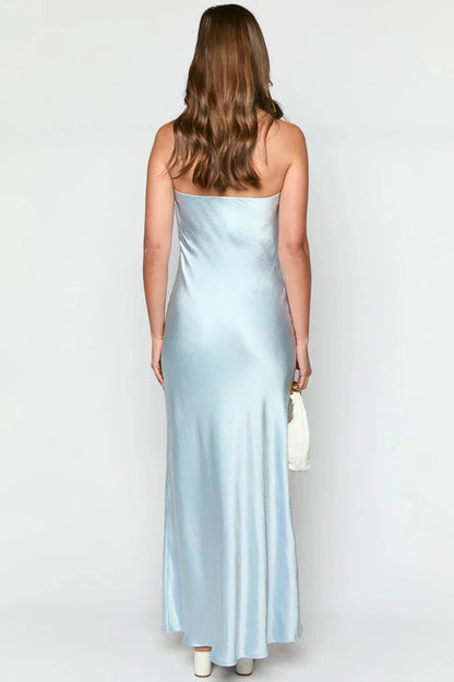 Jimiss Fashion Tight Off Shoulder Blue Long Bow Prom Dress