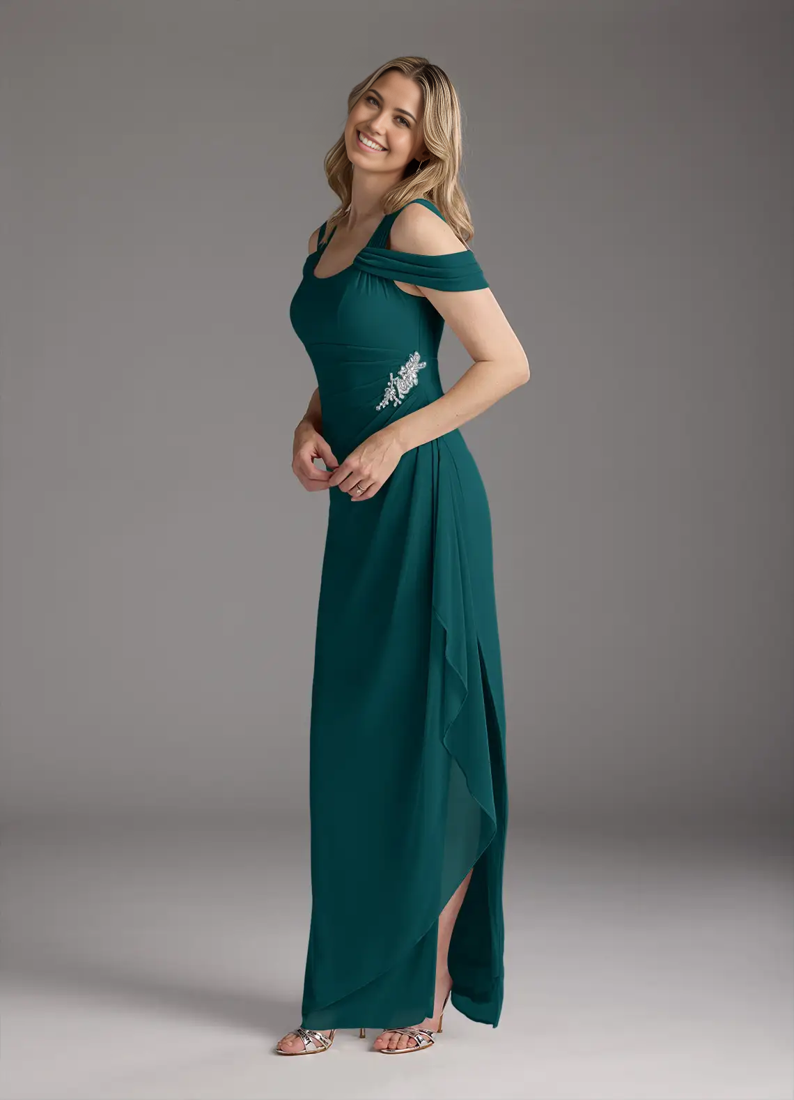 Sheath Sequins Peacock formal dresses evening dress Mother of the Bride Dresses