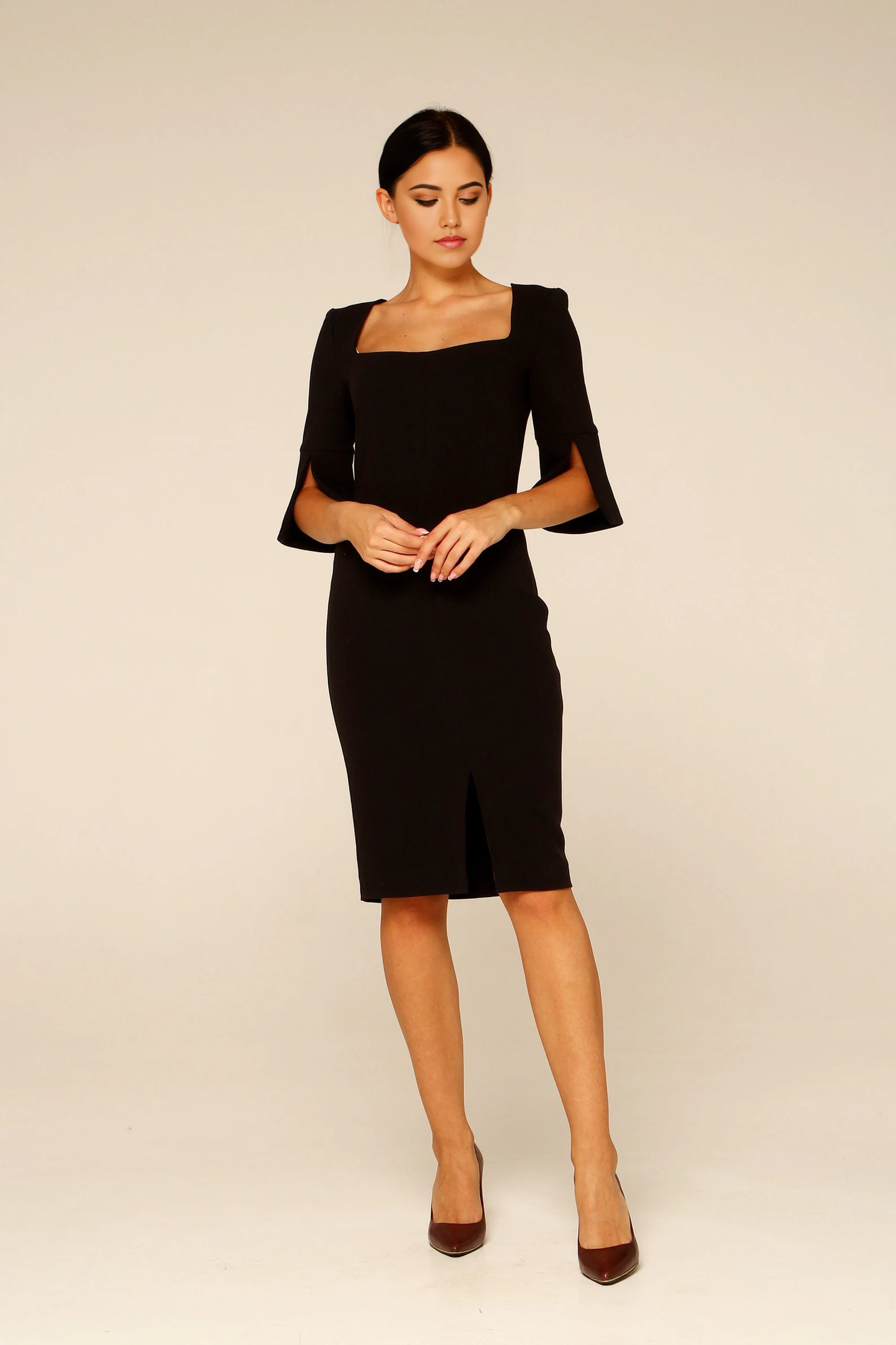 A-line Elegant Tea Length Bridesmaid Dress Formal Dresses for Wedding Guest Cocktail Dress Mother of the Bride Dresses