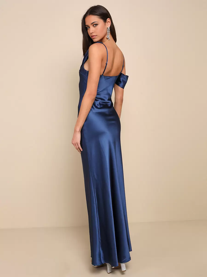 Mermaid Open Back Asymmetrical Wedding formal dresses evening gown Party Dresses Bridesmaid Dress