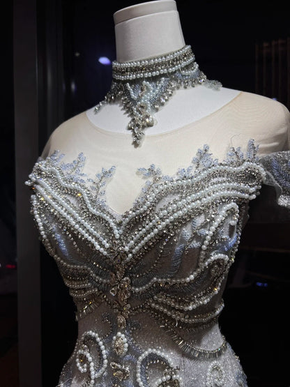 A Sparkly Gown ✨ A Mermaid Gown That Made A Stunning Entrance gh6724