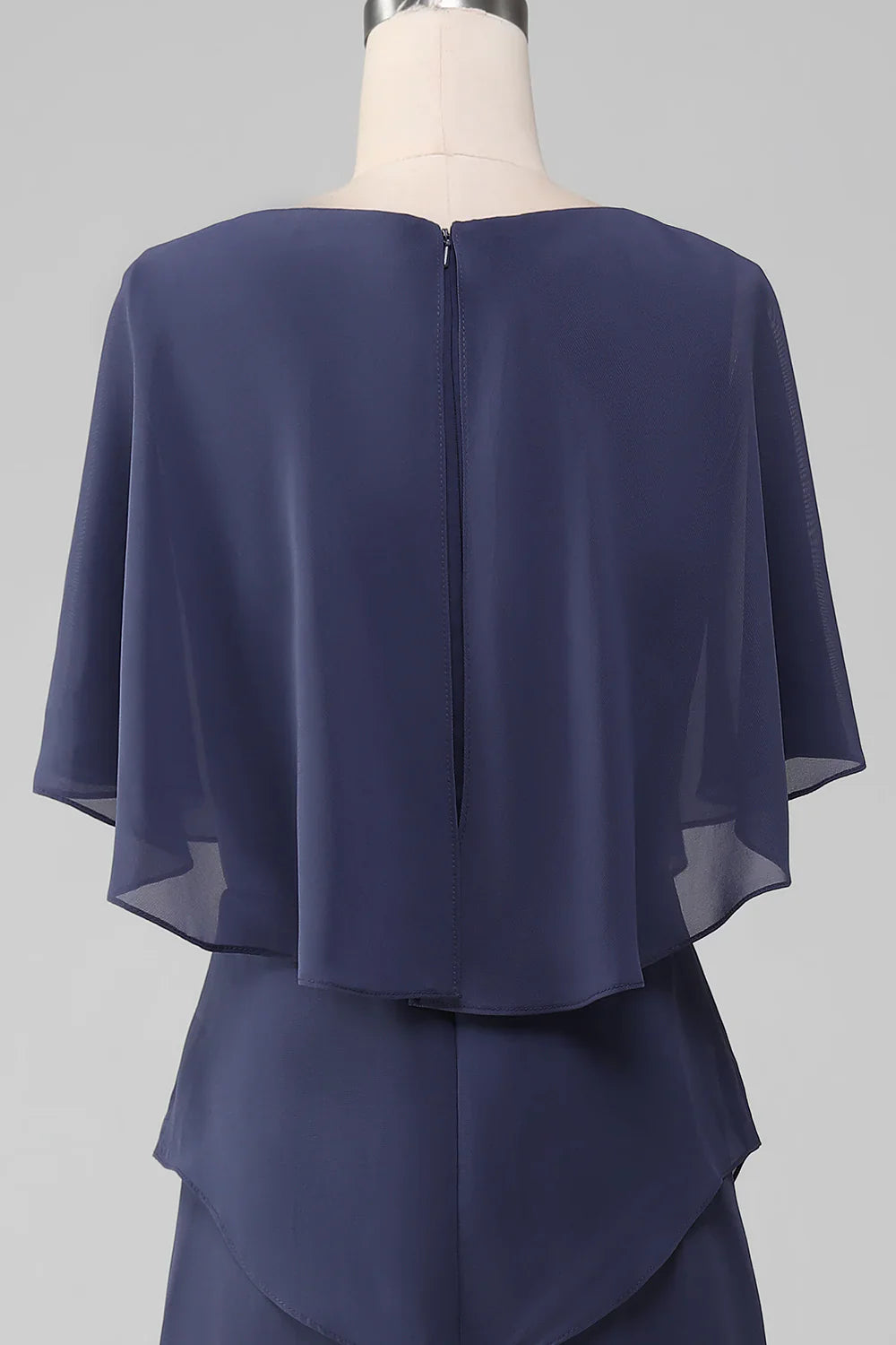 Sheath/Column Scoop Tea-Length Chiffon Mother of the Bride Dress