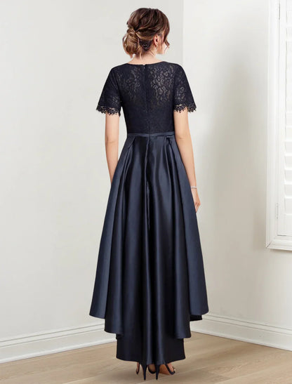 A-line/Princess Jewel Neck Asymmetric Mother of the bride dresses