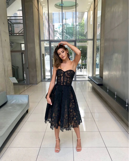Sexy Strapless Chest Wrap Dress Women's Dress Elegant Embroidered Party Dress cc21