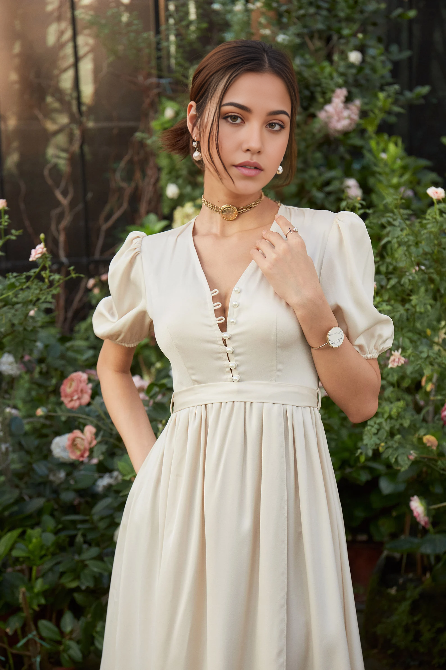 A-line V-Neck Short Sleeve Bridesmaid Dress Formal Dresses for Wedding Guest Cocktail Dress Mother of the Bride Dresses