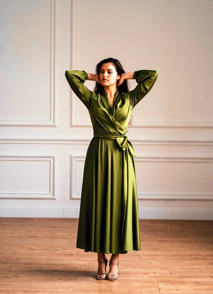 A-line Elegant V-Neck Half Sleeve Bridesmaid Dress Formal Dresses for Wedding Guest Cocktail Dress Mother of the Bride Dresses