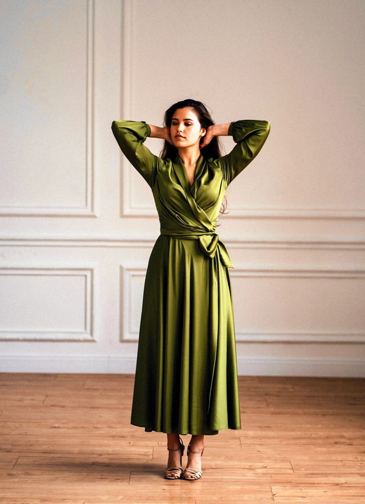 A-line Elegant V-Neck Half Sleeve Bridesmaid Dress Formal Dresses for Wedding Guest Cocktail Dress Mother of the Bride Dresses