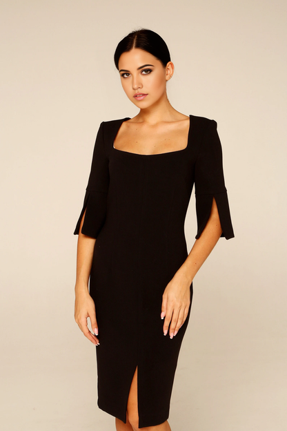 A-line Elegant Tea Length Bridesmaid Dress Formal Dresses for Wedding Guest Cocktail Dress Mother of the Bride Dresses