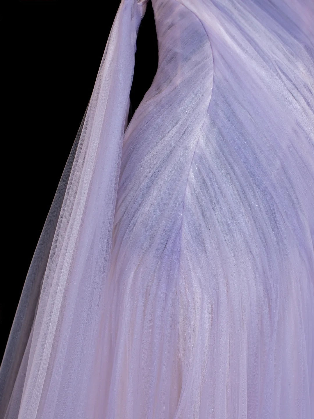 Fairy Luxury Dreamy Style Light Purple Tulle Strapless Train Gown - Starlight Theme Dinner & Ball Dress gh6562